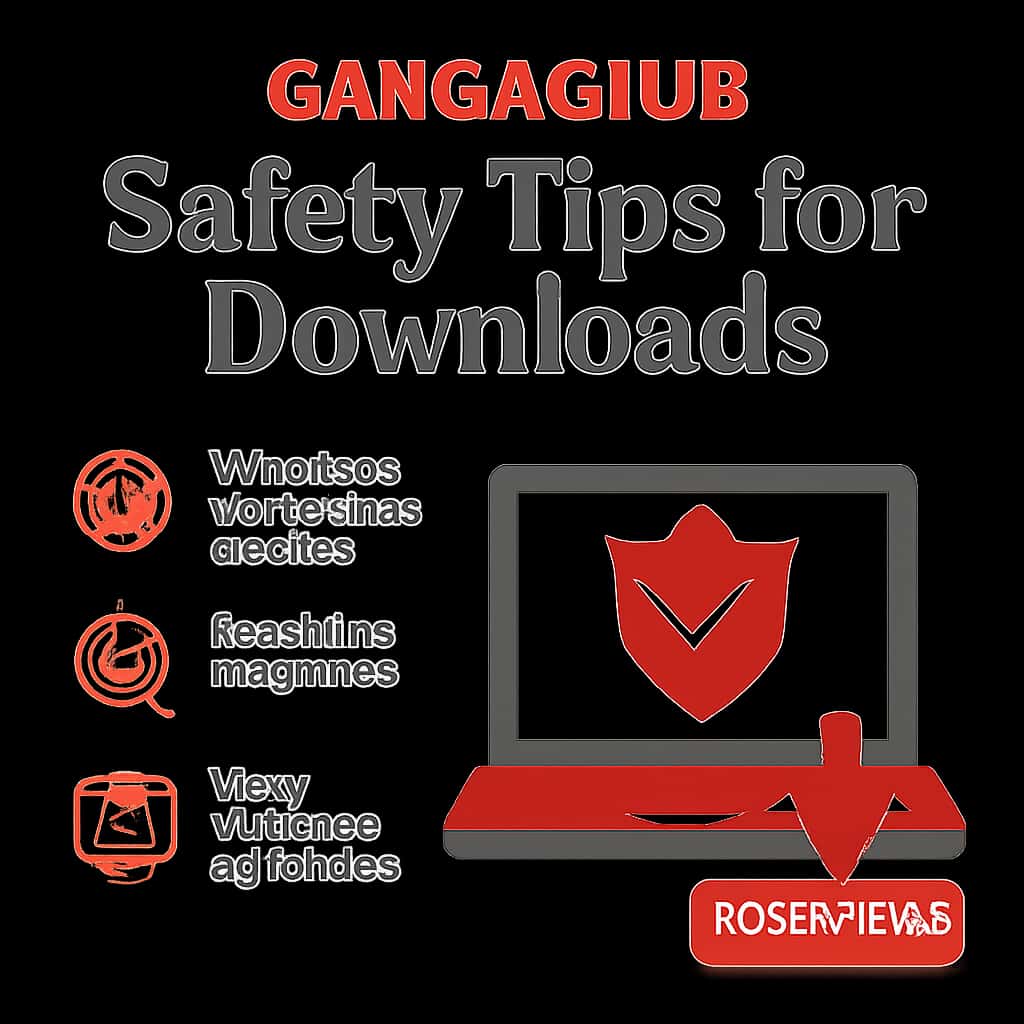 Illustration explaining the download process for the Ganga Club app.