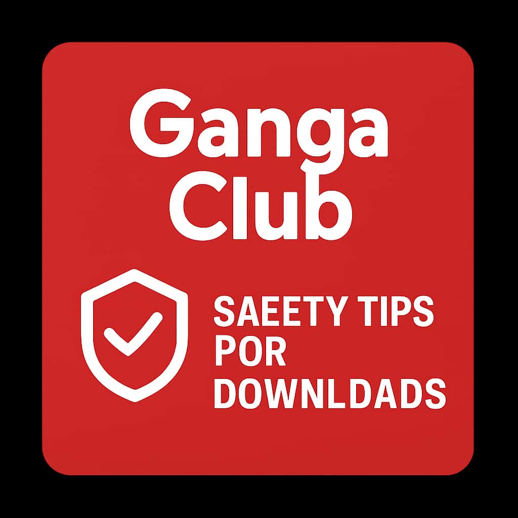 Icon representing safety tips for Ganga Club app downloads.