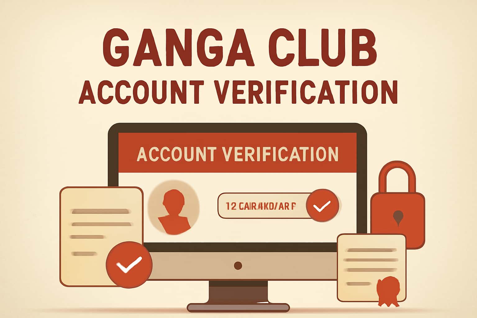 Informational scene depicting Ganga Club Account Verification process.