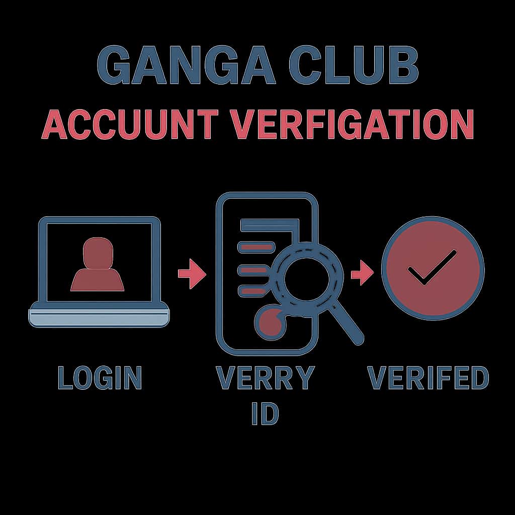 Diagram illustrating the steps for Ganga Club Account Verification.
