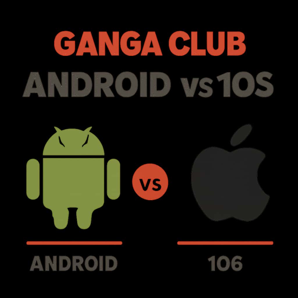 Diagram explaining Ganga Club: Android vs iOS.
