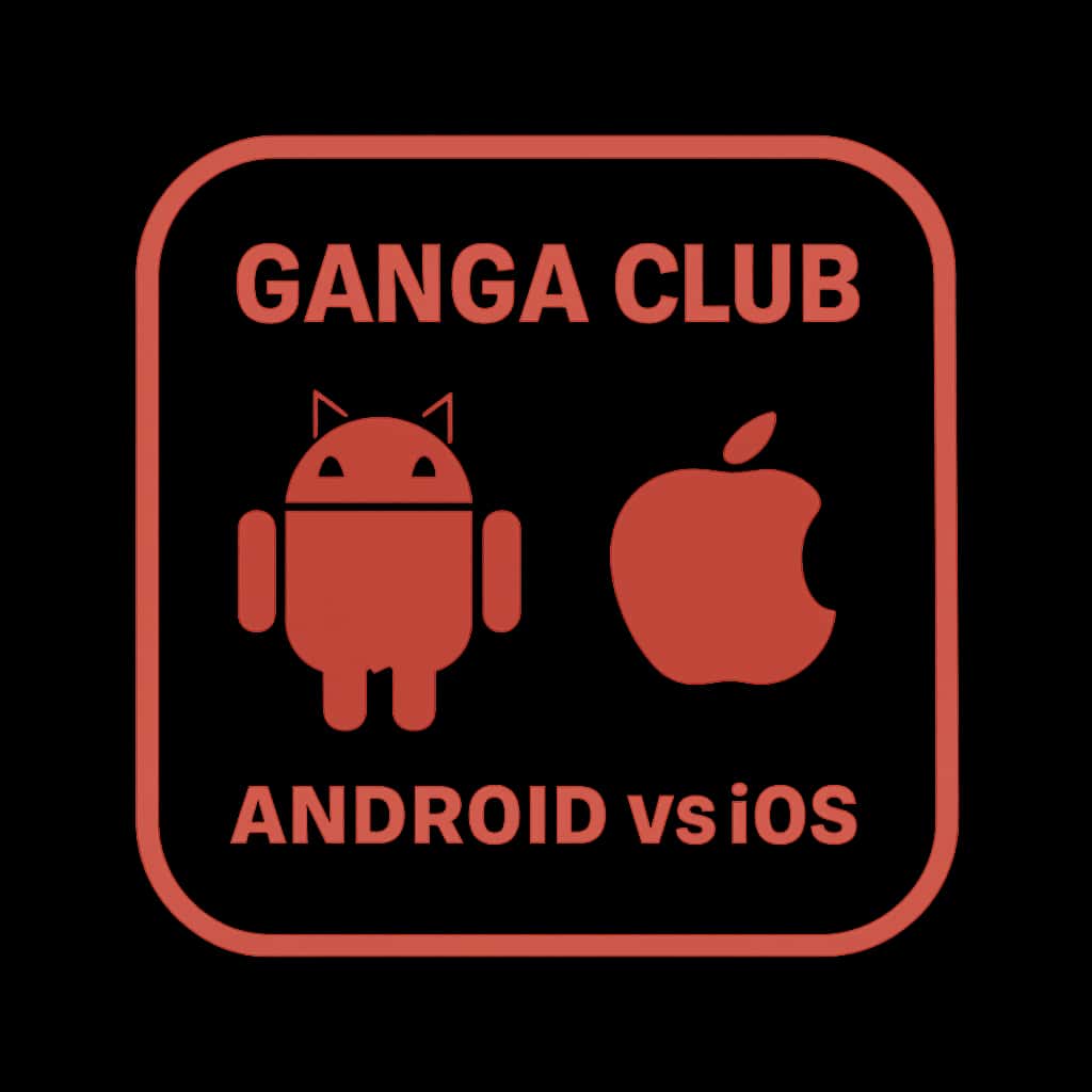 Icon representing Ganga Club: Android vs iOS.