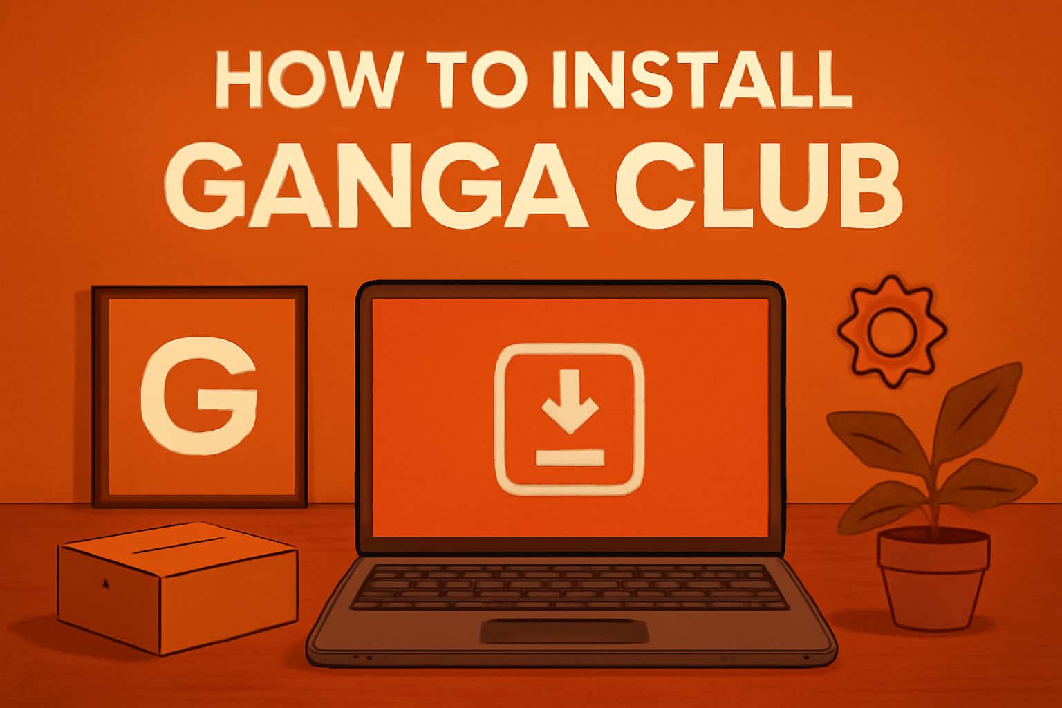 An informative visual guide on installing the Ganga Club app.