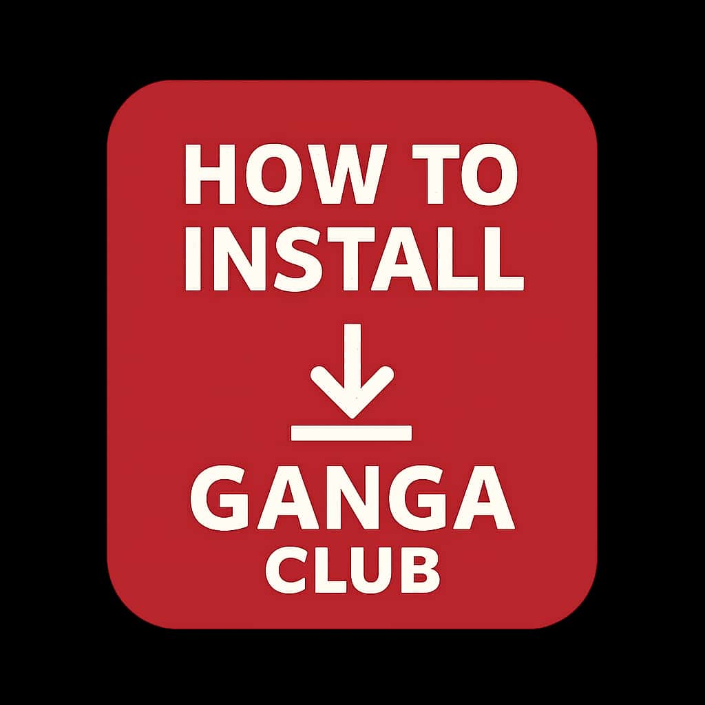 A badge representing the Ganga Club installation guide.