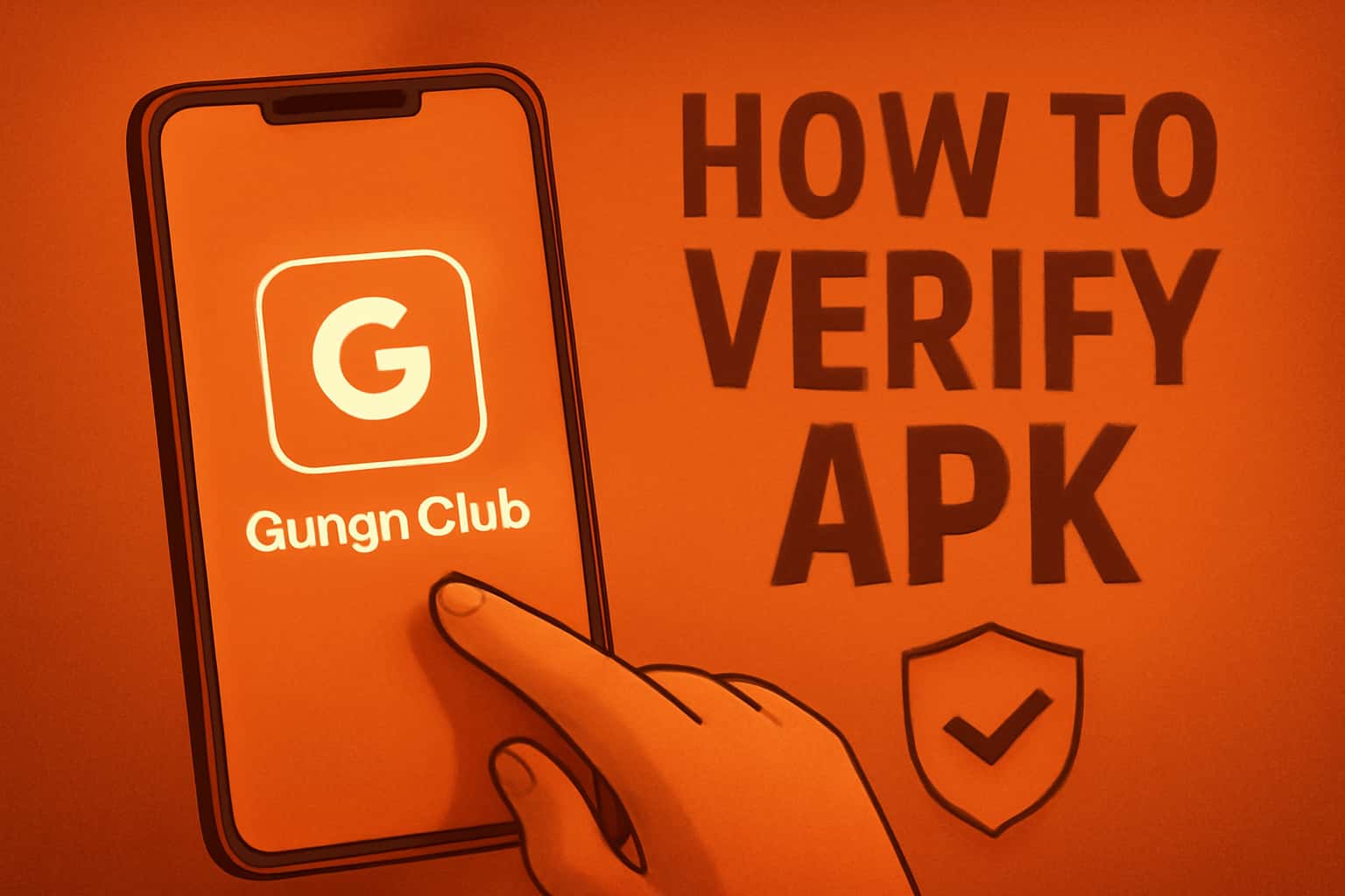 Informational image on verifying Ganga Club APK