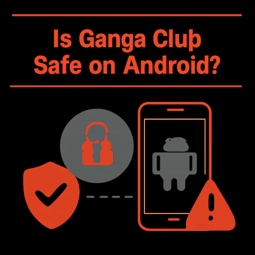 Diagram explaining Ganga Club safety on Android.