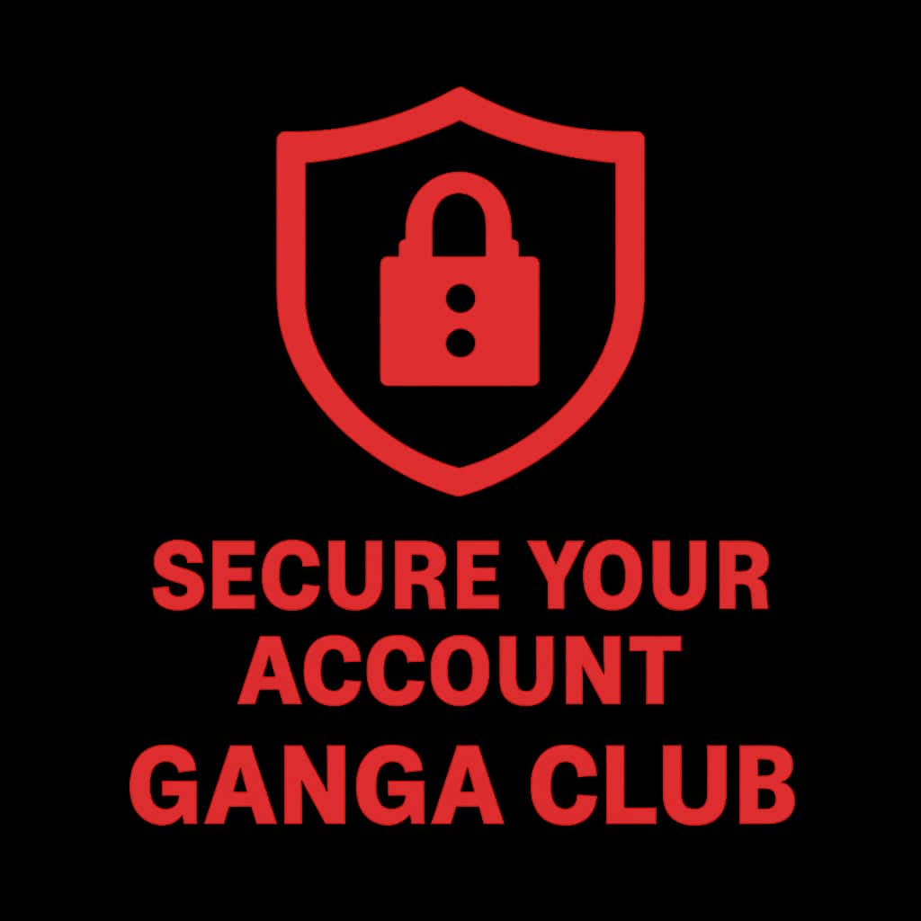 A badge icon representing the Ganga Club account security guide.